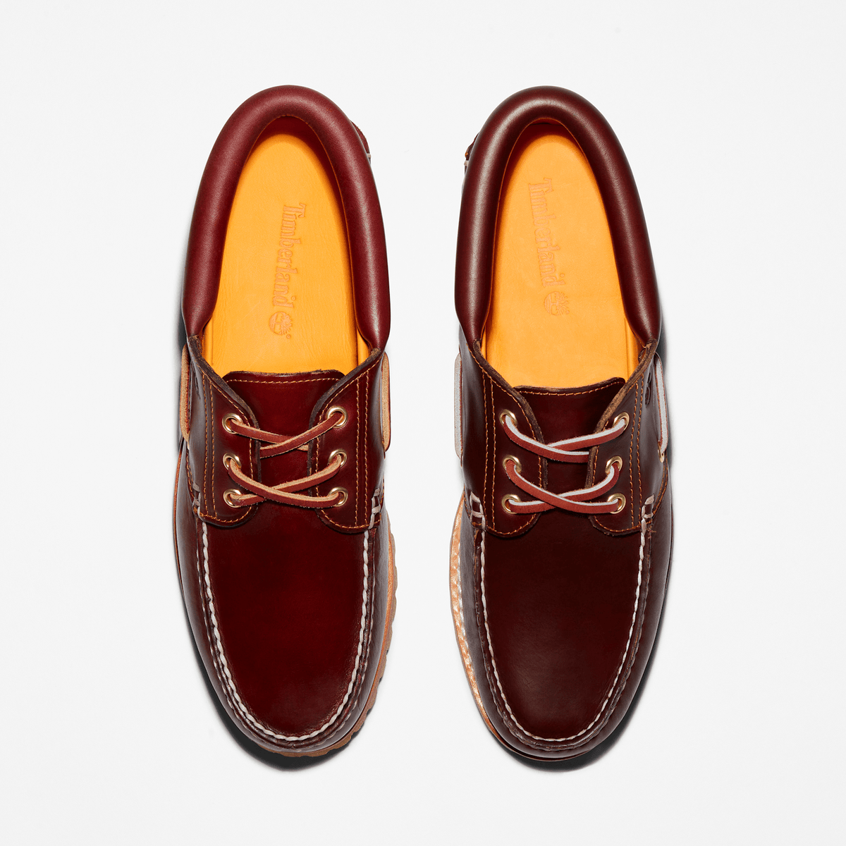 Mens Timberland Authentic 3Eye Lug Handsewn Boat Shoe TBL Burgundy ALT2