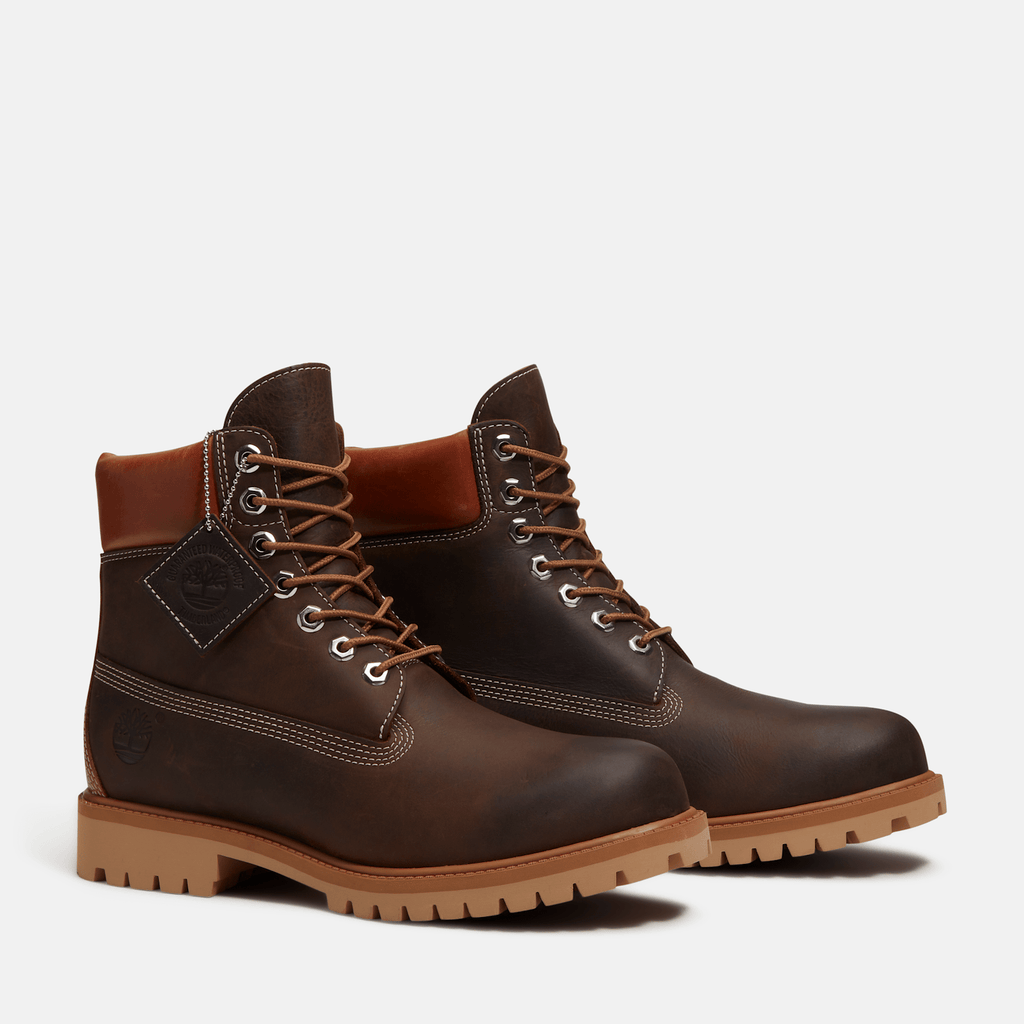 Mens Timberland Heritage 6Inch Boot with GORETEX Membrane TBL Dark Brown FullGrain ALT4