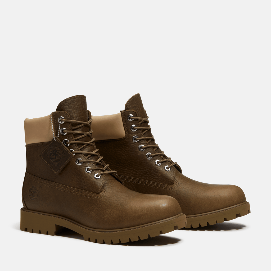 Mens Timberland Heritage 6Inch Boot with GORETEX Membrane TBL Olive FullGrain ALT4
