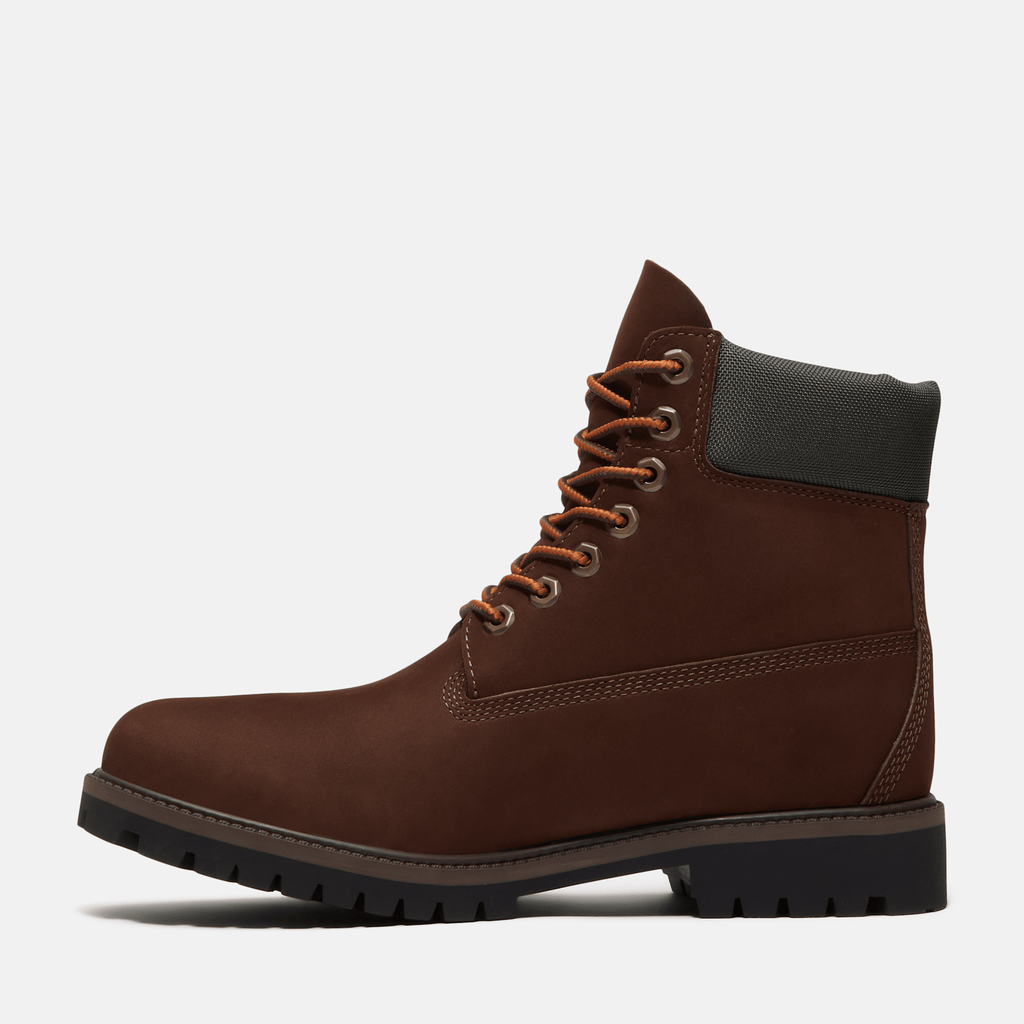 Mens Timberland Heritage 6Inch Waterproof Boot TBL Dark Brown Nubuck ALT6