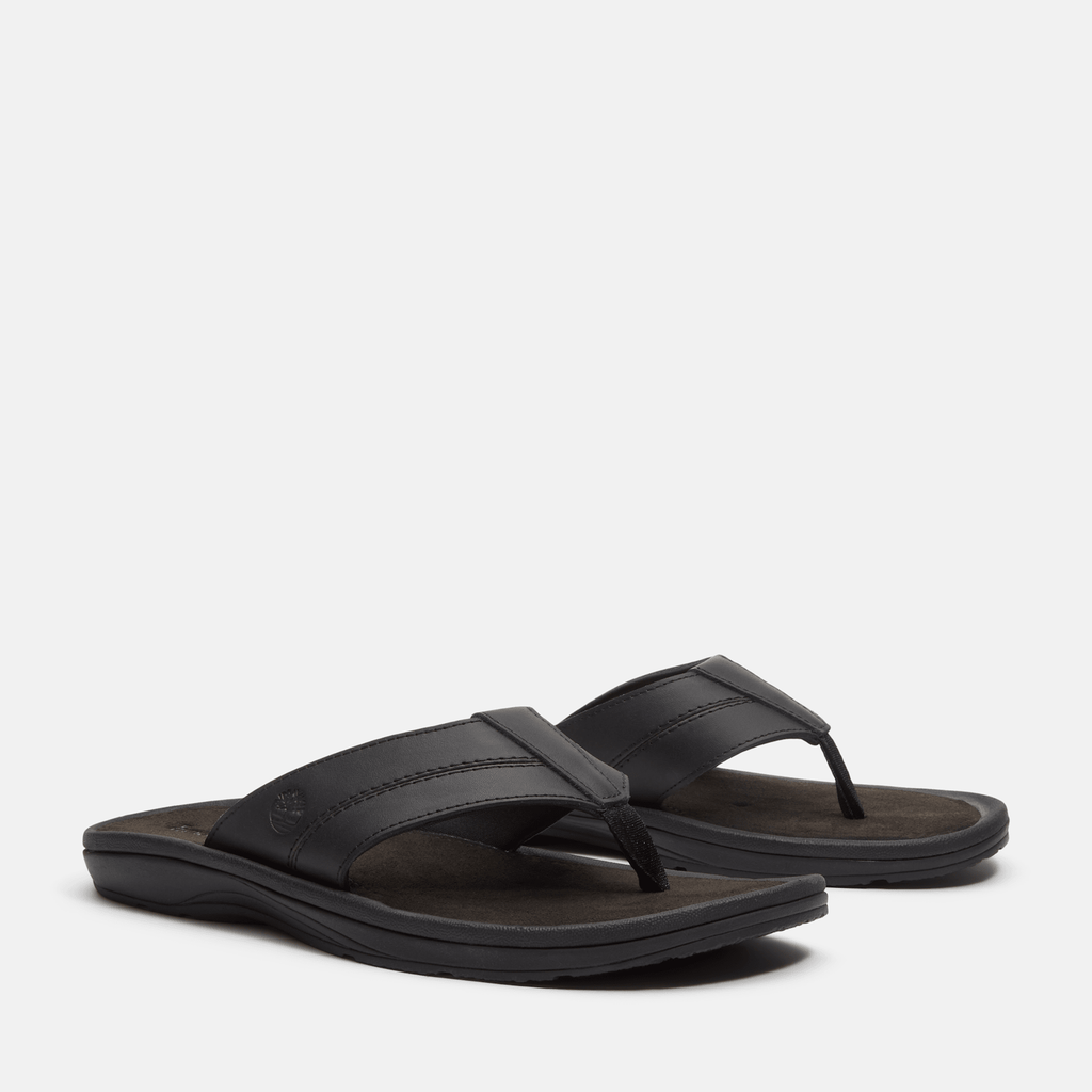 Mens Timberland Originals Slide Sandal TBL Black Leather ALT4