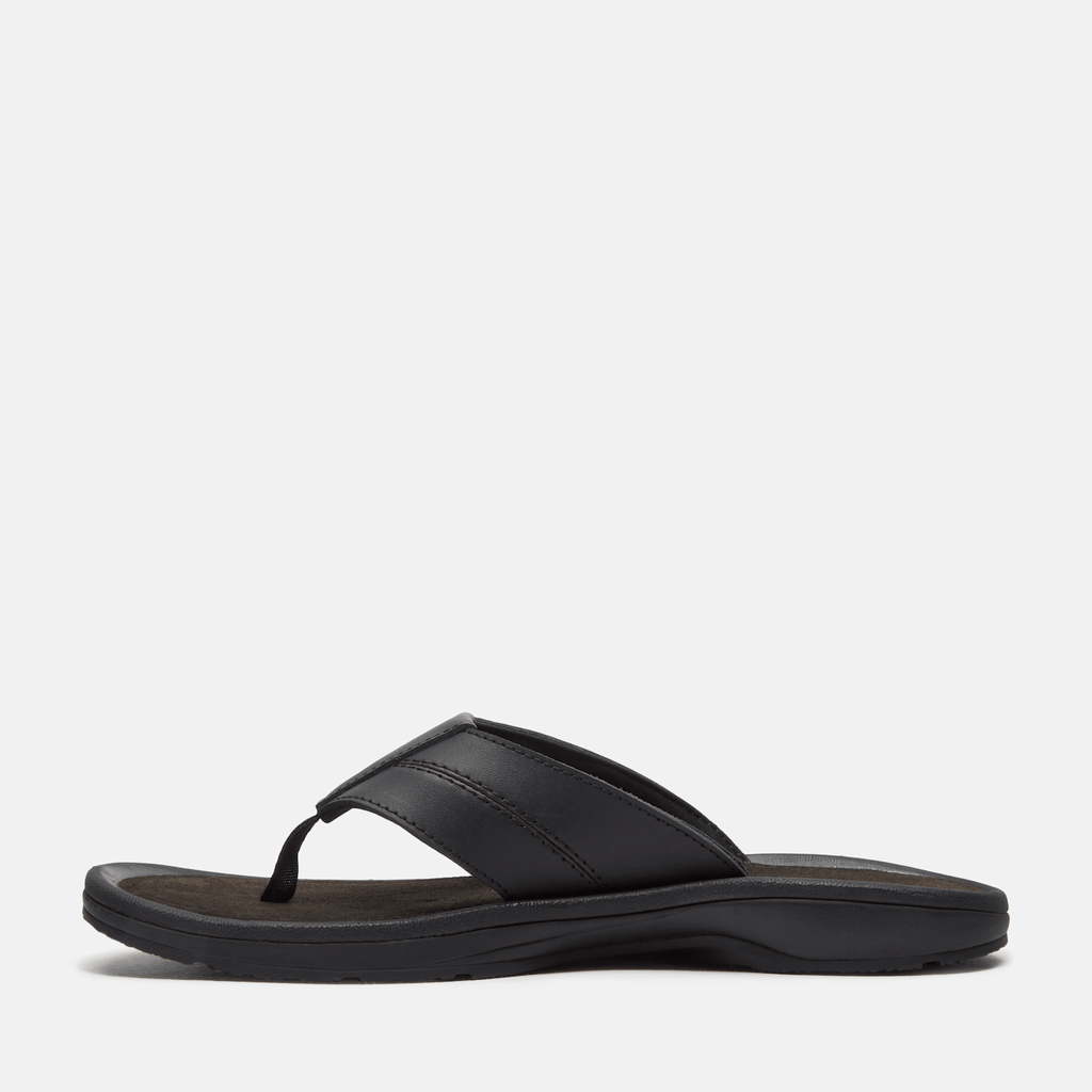 Mens Timberland Originals Slide Sandal TBL Black Leather ALT6