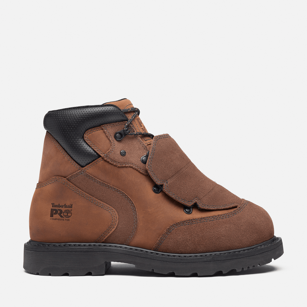 Mens Timberland  PRO 6 Ambridge Composite Toe Work Boot TBL Brown FullGrain HERO