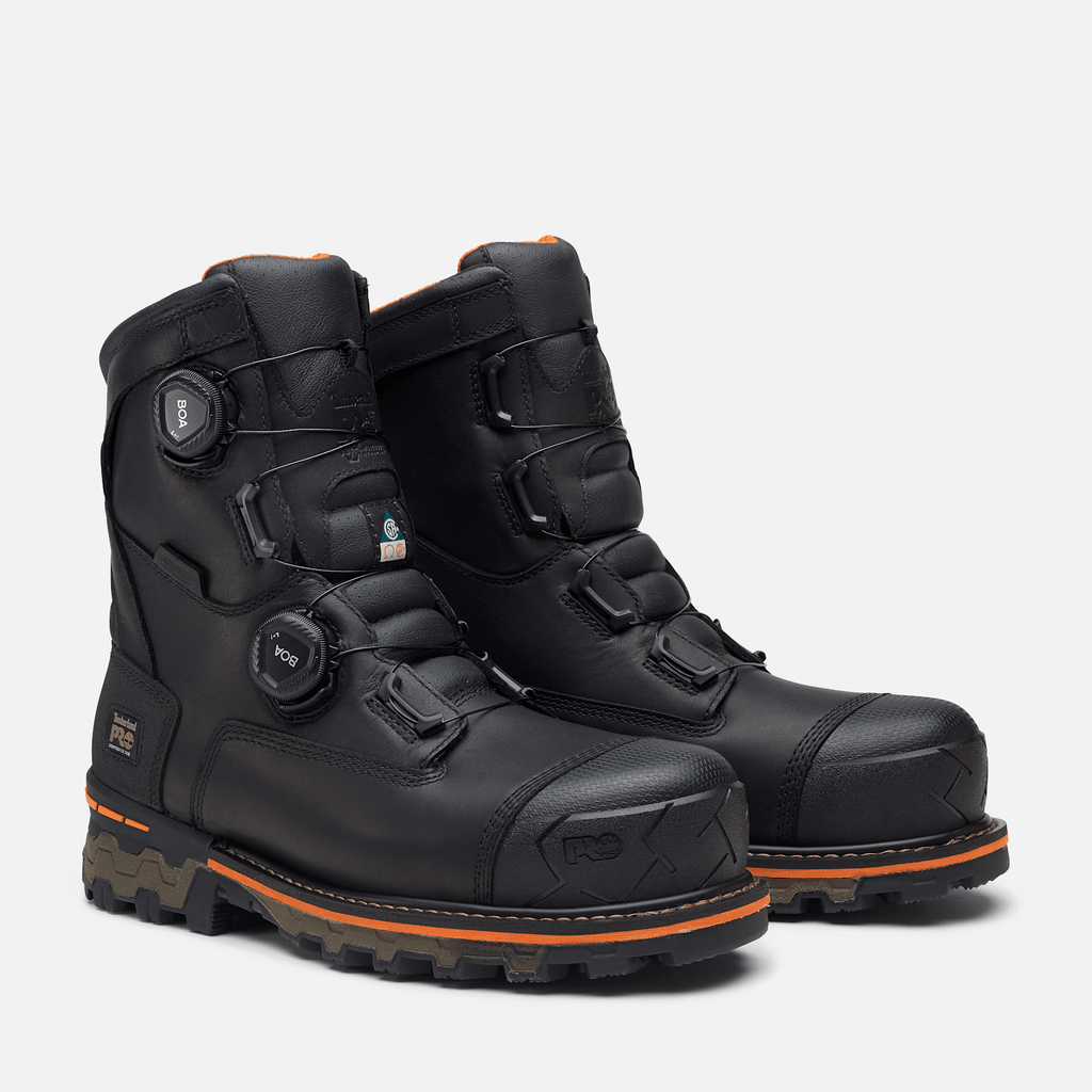 Mens Timberland PRO BOA 8 Composite Toe Waterproof Work Boot TBL Black FullGrain ALT4