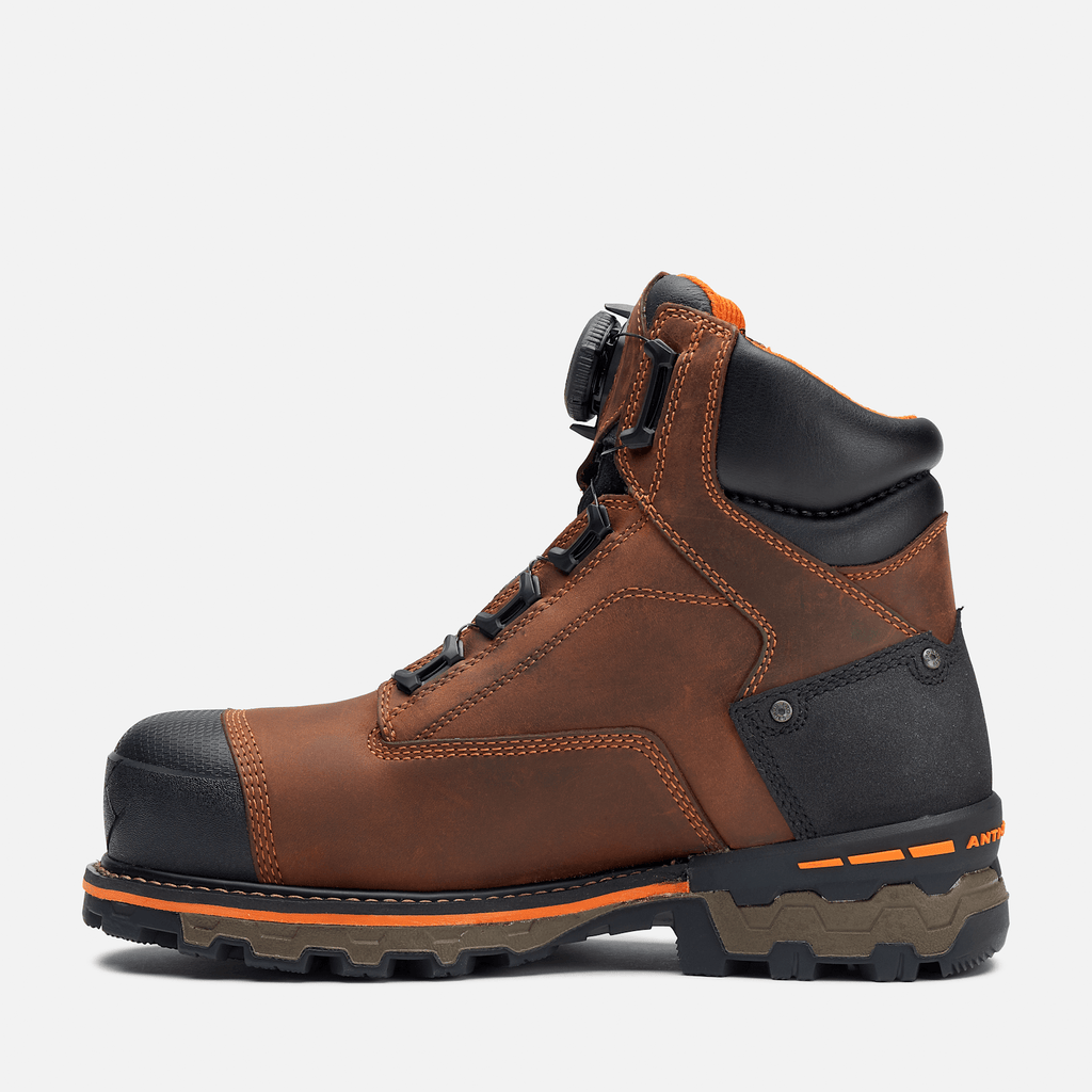 Mens Timberland PRO BOA Boondock 6 Composite Toe Work Boot TBL Medium Brown FullGrain ALT6