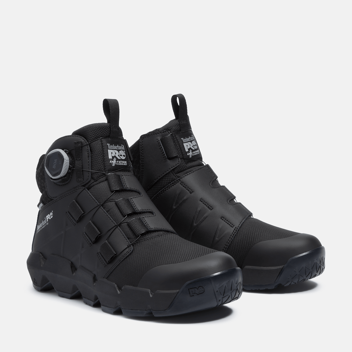 Mens Timberland PRO BOA Morphix 6 Composite Toe Waterproof Boot TBL Black FullGrainMesh ALT4