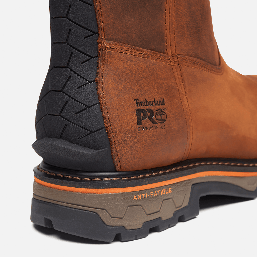 Mens Timberland PRO BOA True Grit PullOn Work Boot TBL Medium Brown FullGrain ALT7