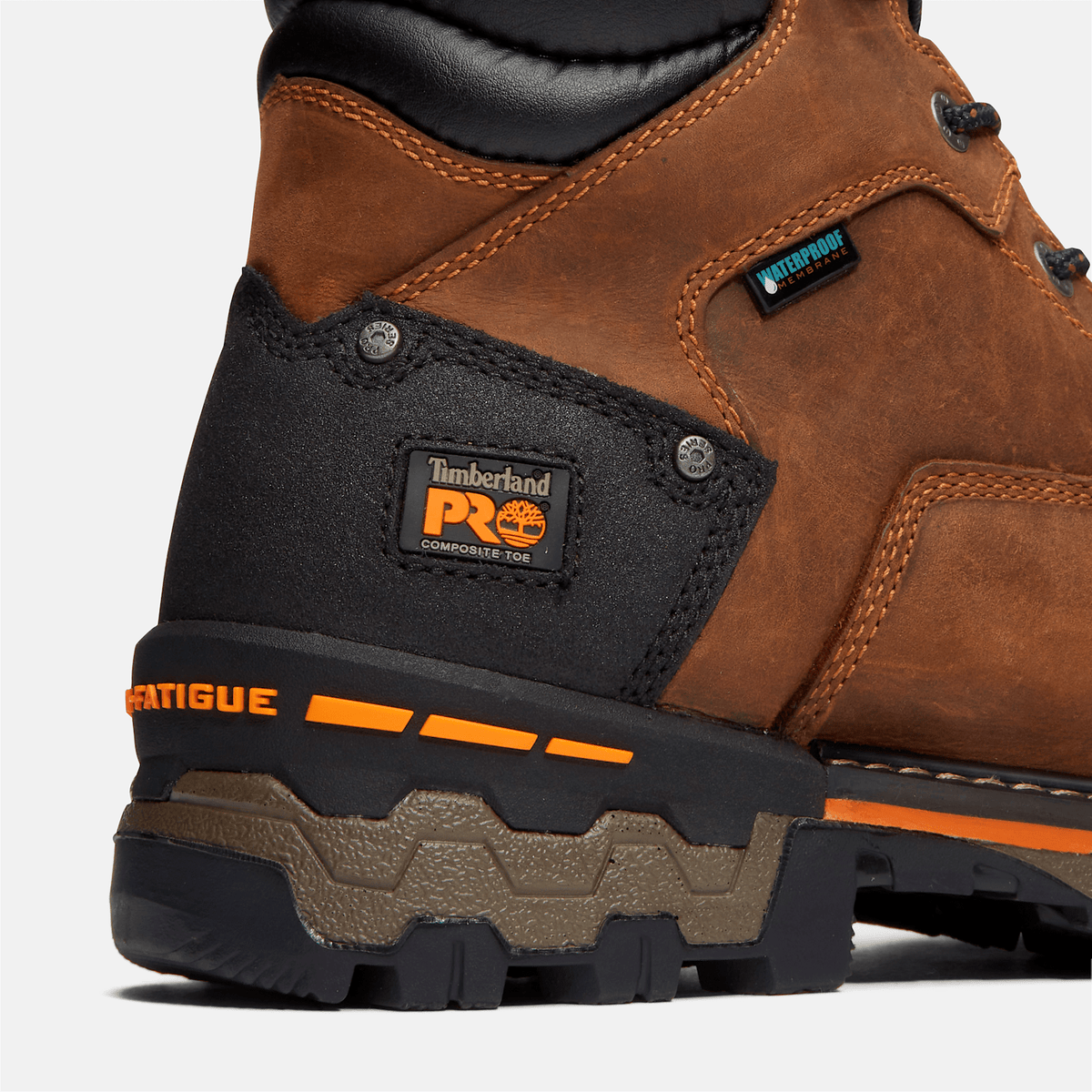 Mens Timberland PRO Boondock 6 Waterproof CompToe Work Boot TBL Brown ALT7