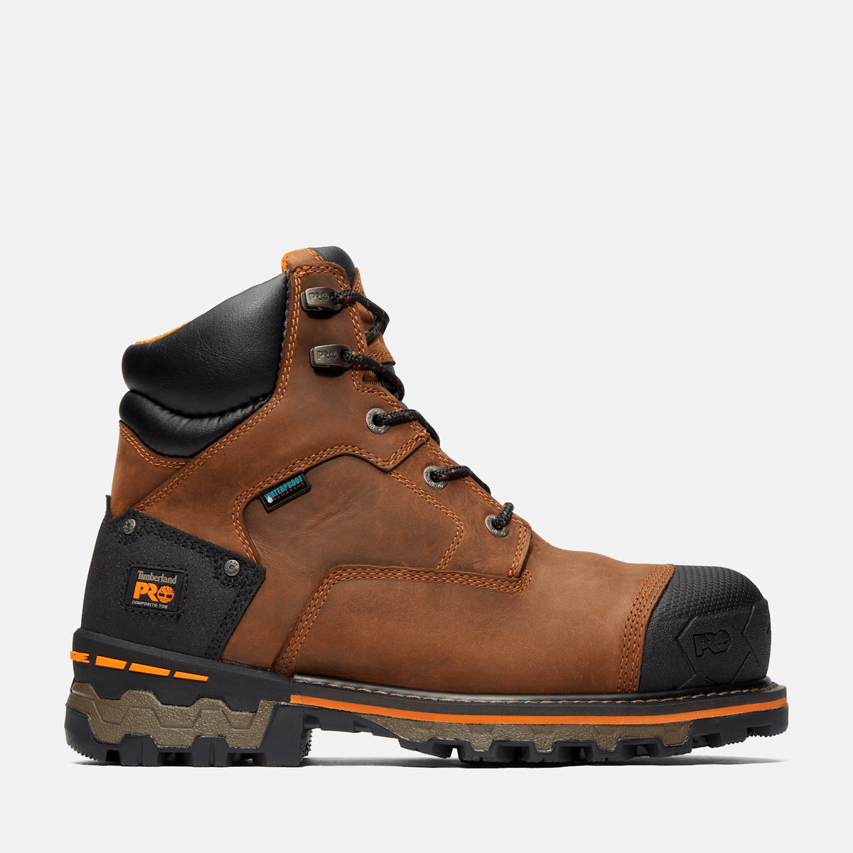 Mens Timberland PRO Boondock 6 Waterproof CompToe Work Boot TBL Brown HERO