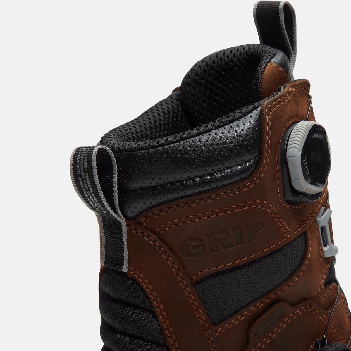 Mens Timberland PRO Boondock Ultralight 8 CompositeToe Work Boot with BOA Fit System TBL Brown FullGrainGrey ALT8