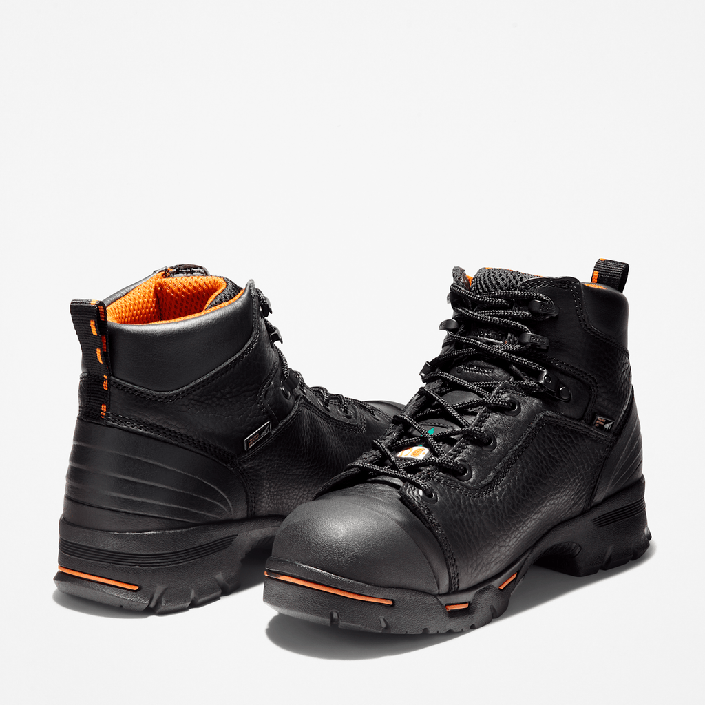 Mens Timberland PRO Endurance 6 Steel Toe Waterproof Work Boot TBL Black ALT5