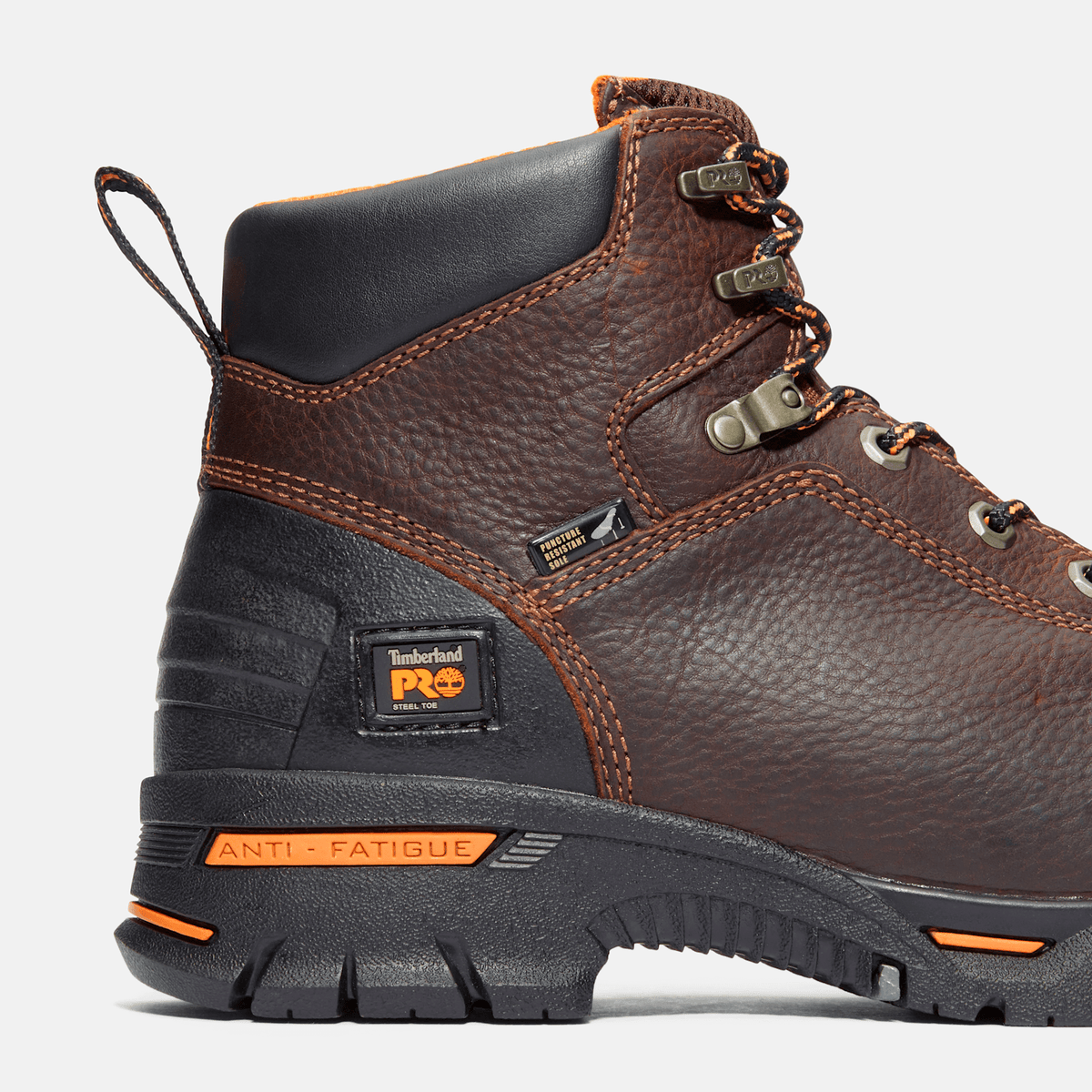 Mens Timberland PRO Endurance 6 Steel Toe Work Boot TBL Brown Leather ALT7
