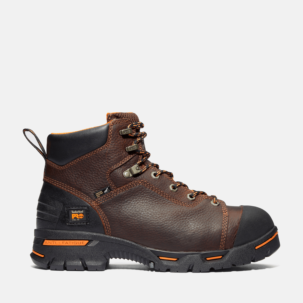 Mens Timberland PRO Endurance 6 Steel Toe Work Boot TBL Brown Leather HERO