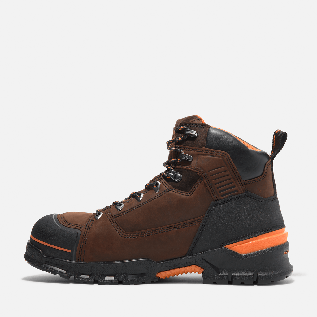 Mens Timberland PRO Endurance EV 6 Waterproof CompToe Work Boot TBL Walnut BrownOrange ALT6