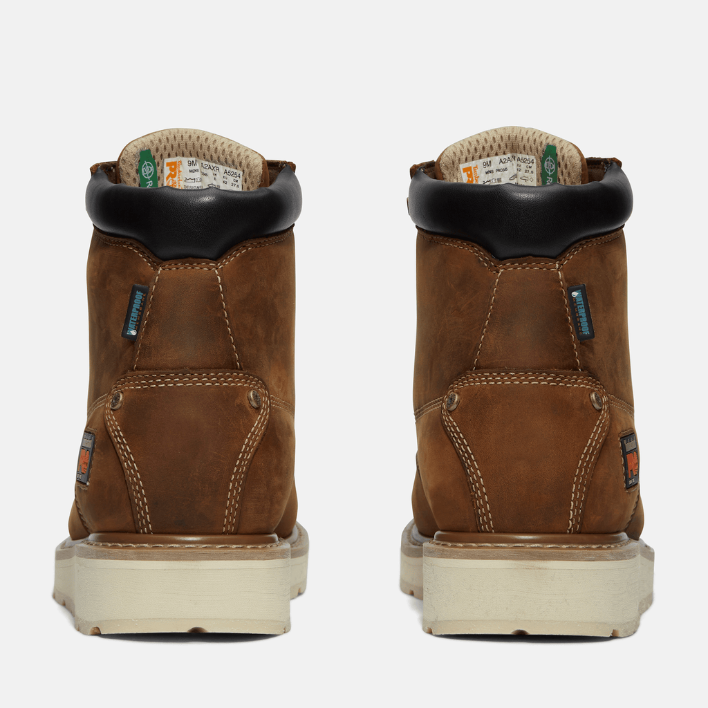 Mens Timberland PRO Gridworks 6 Waterproof MocToe Work Boot TBL Brown FullGrain ALT5
