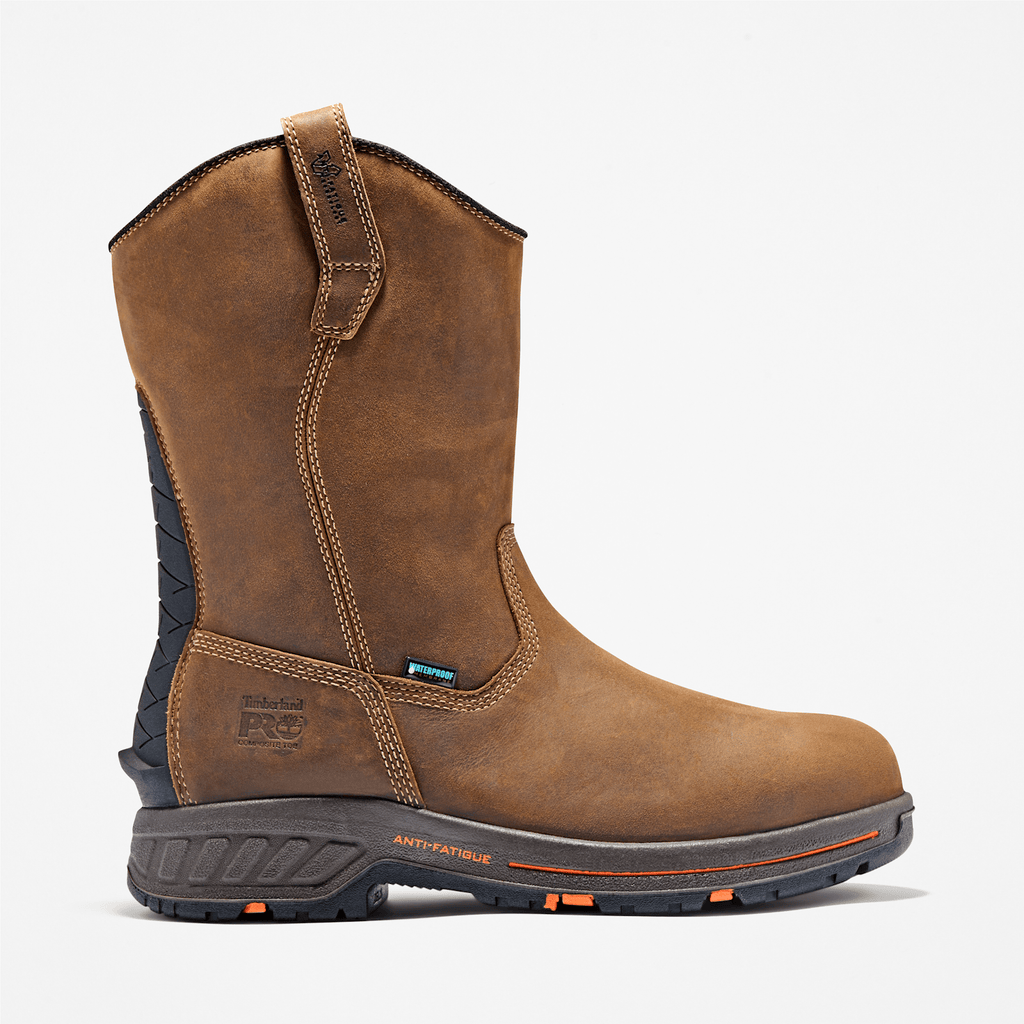 Mens Timberland PRO Helix HD Pull On Composite Toe Waterproof Work Boot TBL Earth Brown HERO
