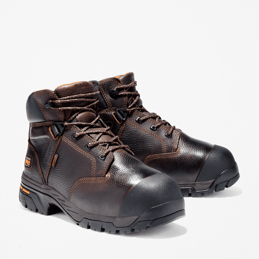 Mens Timberland PRO Helix Met Guard Composite Toe Work Boot TBL Brown ALT4