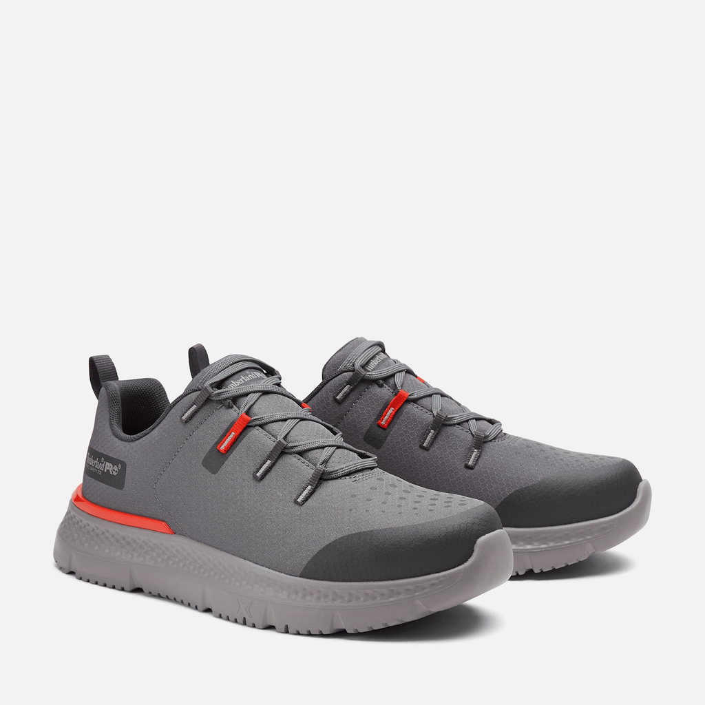 Mens Timberland PRO Intercept Athletic SteelToe Work Sneaker TBL GreyRed ALT4