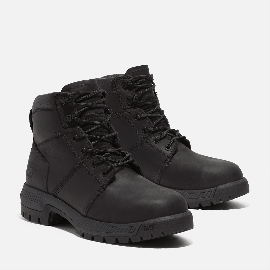 Mens Timberland PRO Montauk 6 Steel Toe Work Boot TBL Black FullGrain ALT4