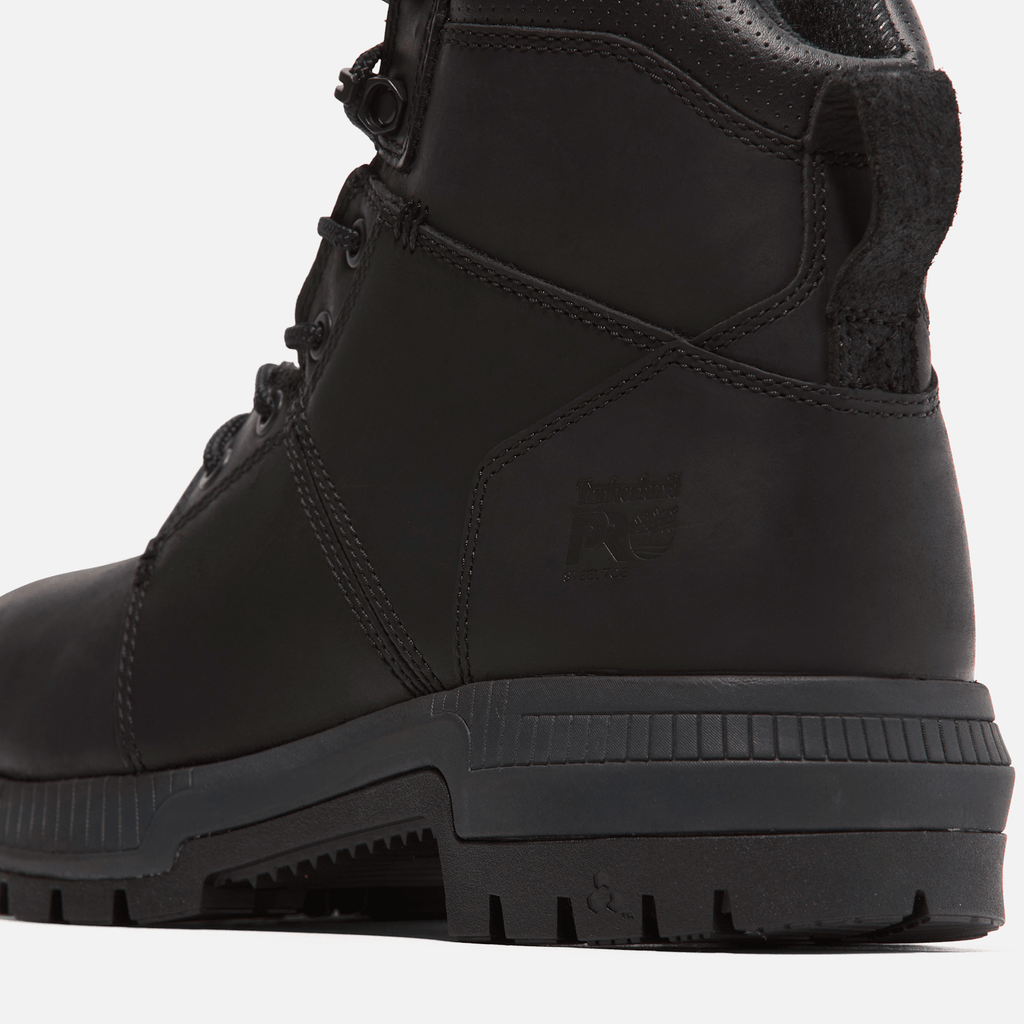 Mens Timberland PRO Montauk 6 Steel Toe Work Boot TBL Black FullGrain ALT7