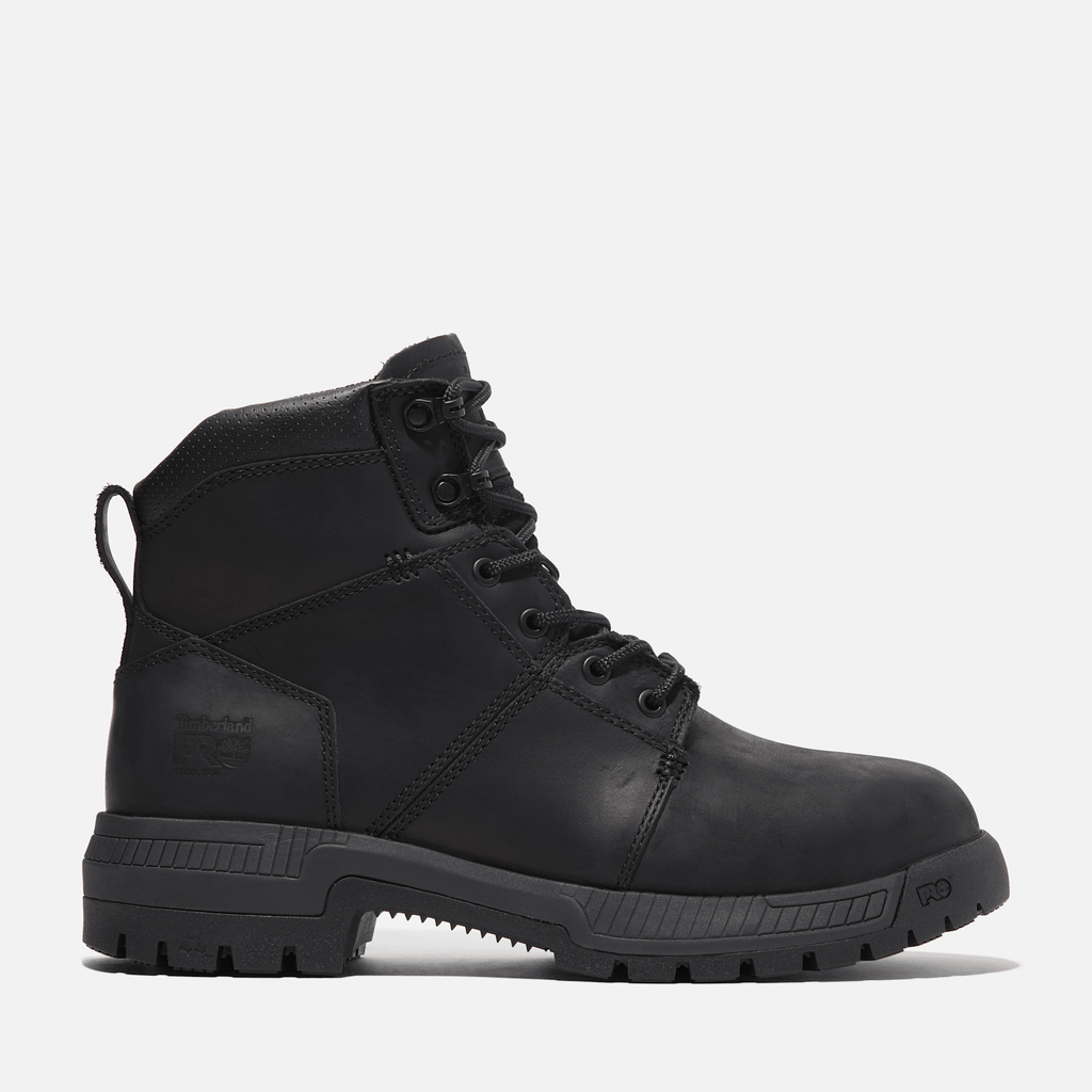 Mens Timberland PRO Montauk 6 Steel Toe Work Boot TBL Black FullGrain HERO