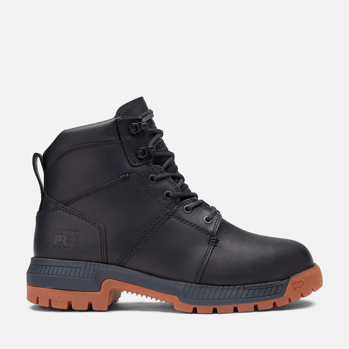 Mens Timberland PRO Montauk 6 Steel Toe Work Boot TBL Black FullGrainTan HERO