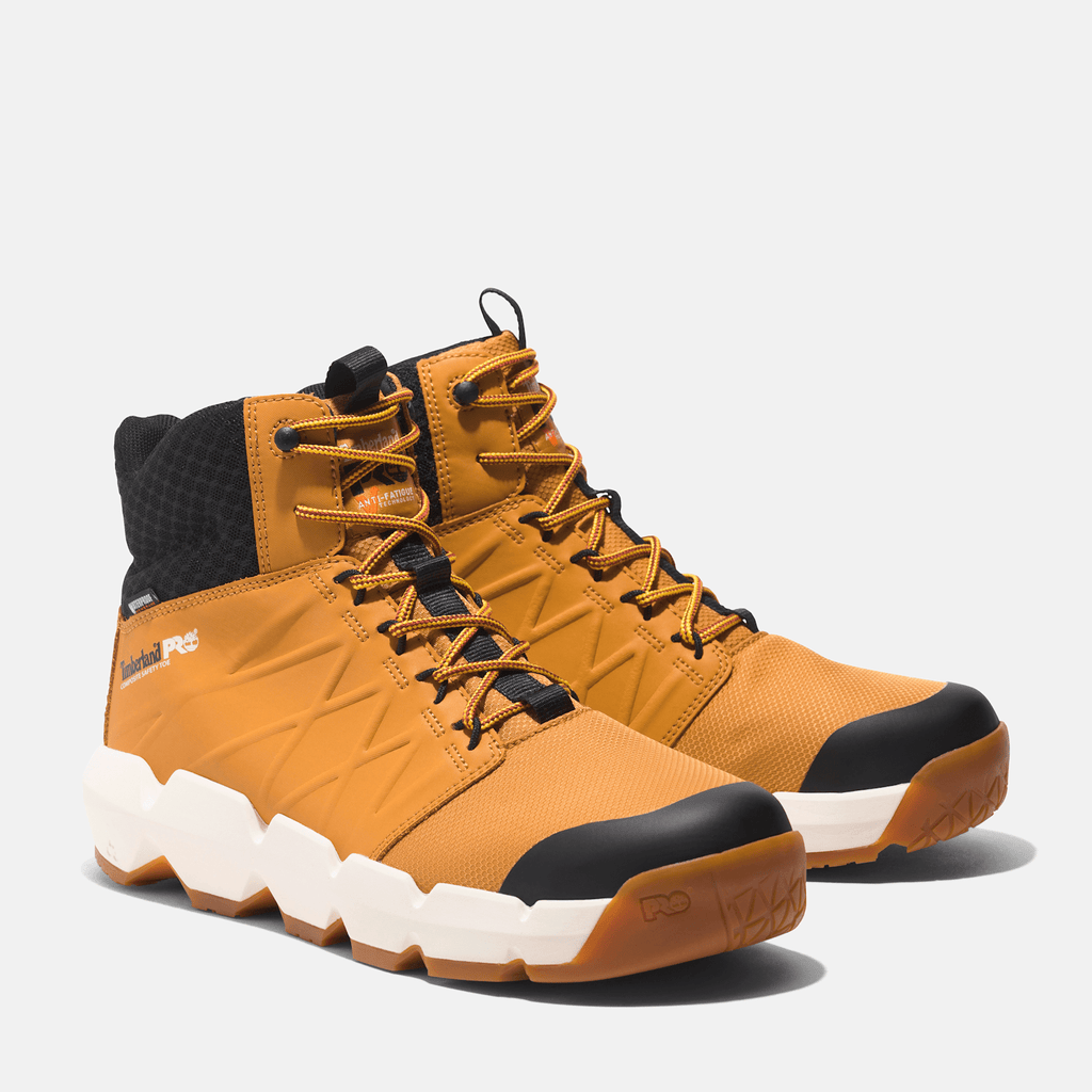 Mens Timberland PRO Morphix Outdoor 6 Waterproof CompToe Work Boot TBL Wheat ALT4