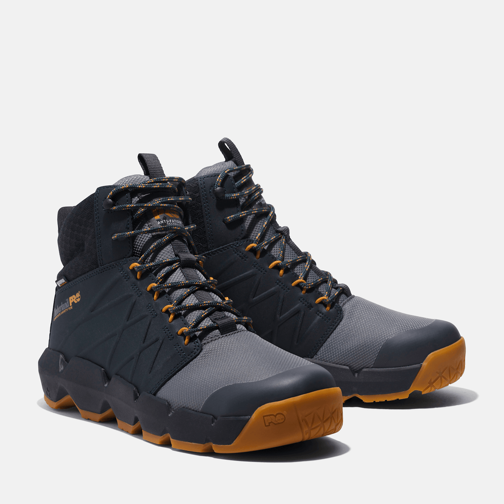 Mens Timberland PRO Morphix Outdoor 6 Waterproof CompToe Work Boot TBL CharcoalWheat ALT4