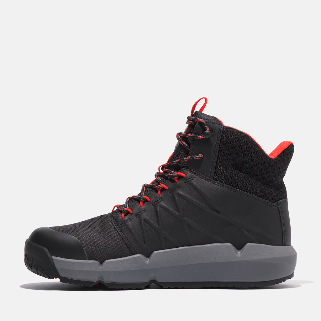 Mens Timberland PRO Morphix Outdoor 6 Waterproof CompToe Work Boot TBL BlackRed ALT6