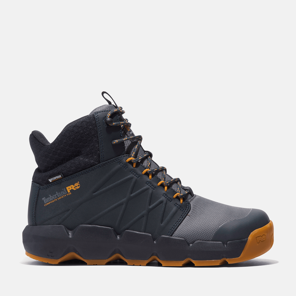 Mens Timberland PRO Morphix Outdoor 6 Waterproof CompToe Work Boot TBL CharcoalWheat HERO