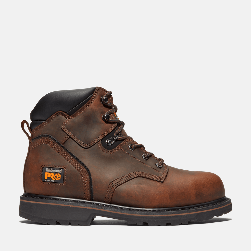 Mens Timberland PRO Pit Boss 6 SteelToe Work Boot TBL Brown HERO