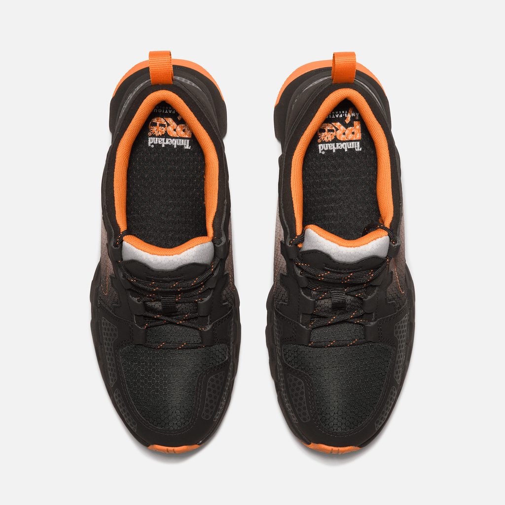 Mens Timberland PRO Powertrain EV CompToe Athletic Work Sneaker TBL GreyOrange ALT2