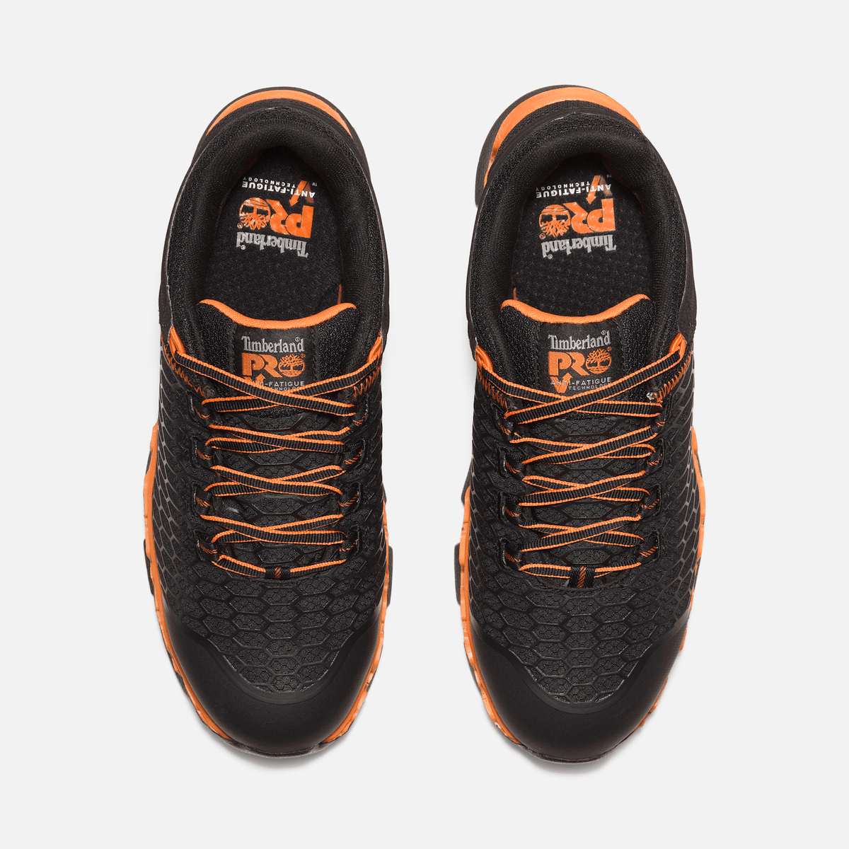 Mens Timberland PRO Powertrain Sport Alloy Toe Work Sneaker TBL BlackOrange ALT2