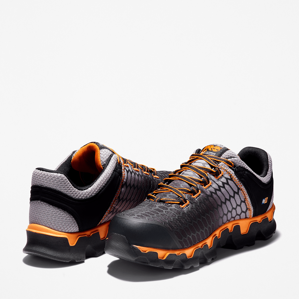 Mens Timberland PRO Powertrain Sport Alloy Toe Work Sneaker TBL GreyOrange ALT5