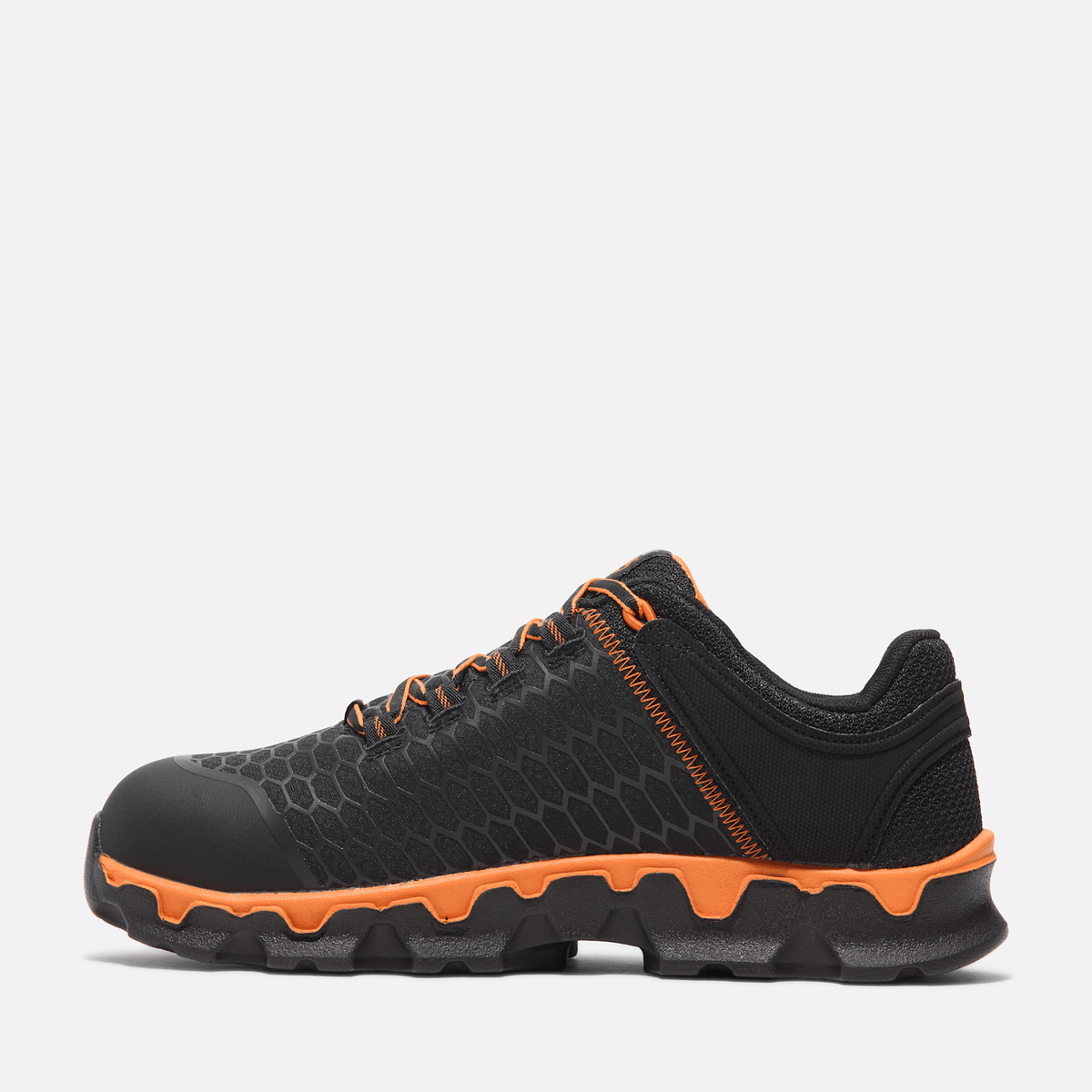 Mens Timberland PRO Powertrain Sport Alloy Toe Work Sneaker TBL BlackOrange ALT6