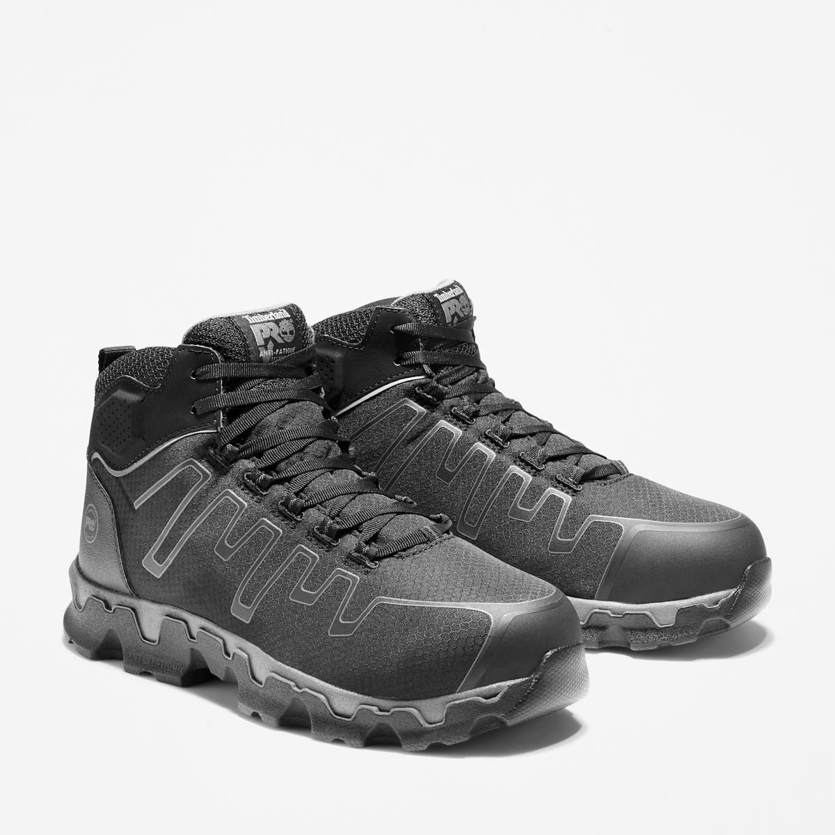 Mens Timberland PRO Powertrain Sport AlloyToe Mid Athletic Work Boot TBL Black ALT4