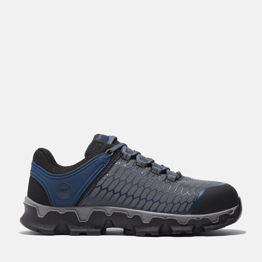 Mens Timberland PRO Powertrain Sport AlloyToe Work Sneaker TBL GreyNavy HERO