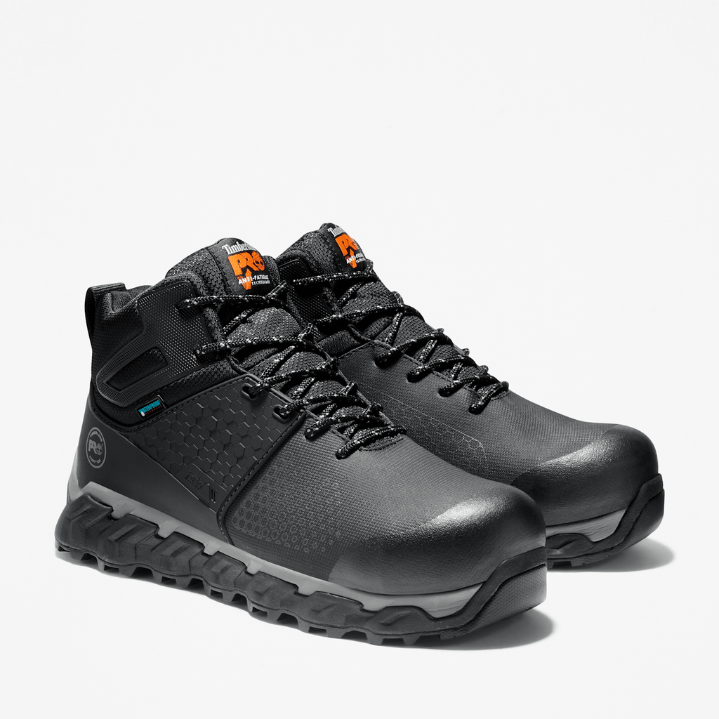 Mens Timberland PRO Ridgework Waterproof CompToe Work Boot TBL Black ALT4