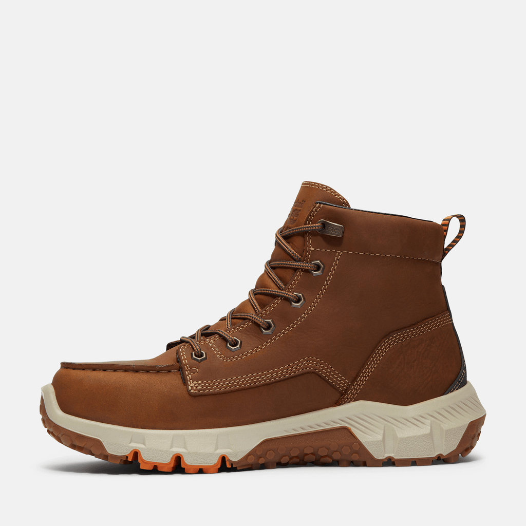 Mens Timberland PRO Tempe Moc Toe 6 Alloy Toe Work Boot TBL Light Brown FullGrain ALT6