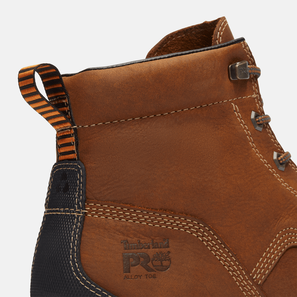 Mens Timberland PRO Tempe Moc Toe 6 Alloy Toe Work Boot TBL Light Brown FullGrain ALT7