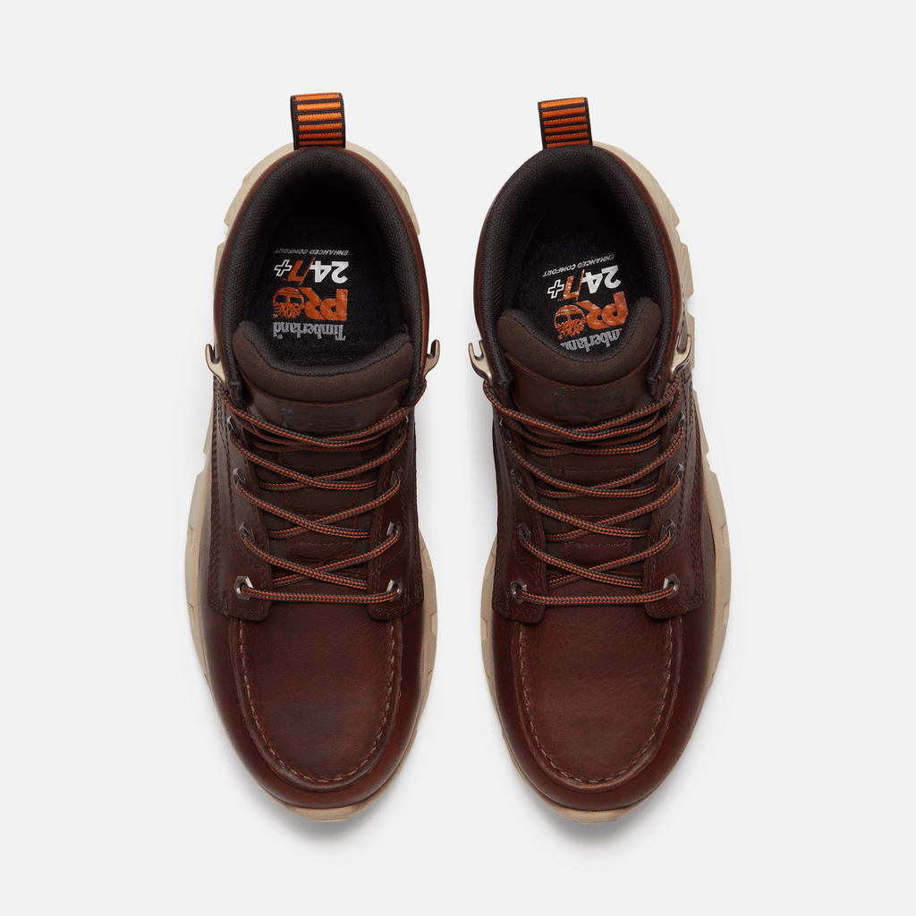Mens Timberland PRO Tempe Moc Toe 6 Waterproof Alloy Toe Boot TBL Rust ALT2
