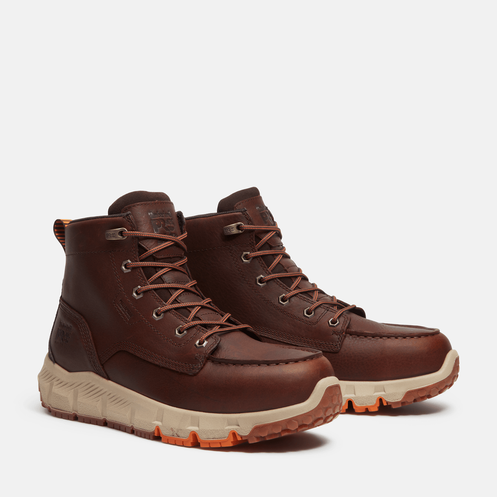 Mens Timberland PRO Tempe Moc Toe 6 Waterproof Alloy Toe Boot TBL Rust ALT4