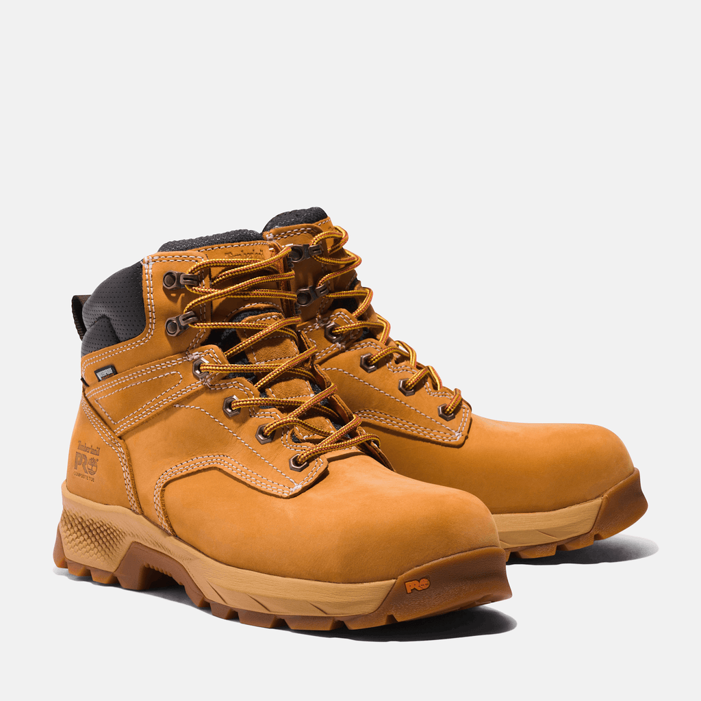 Mens Timberland PRO TiTAN EV 6 Waterproof CompToe Work Boot TBL Wheat ALT4