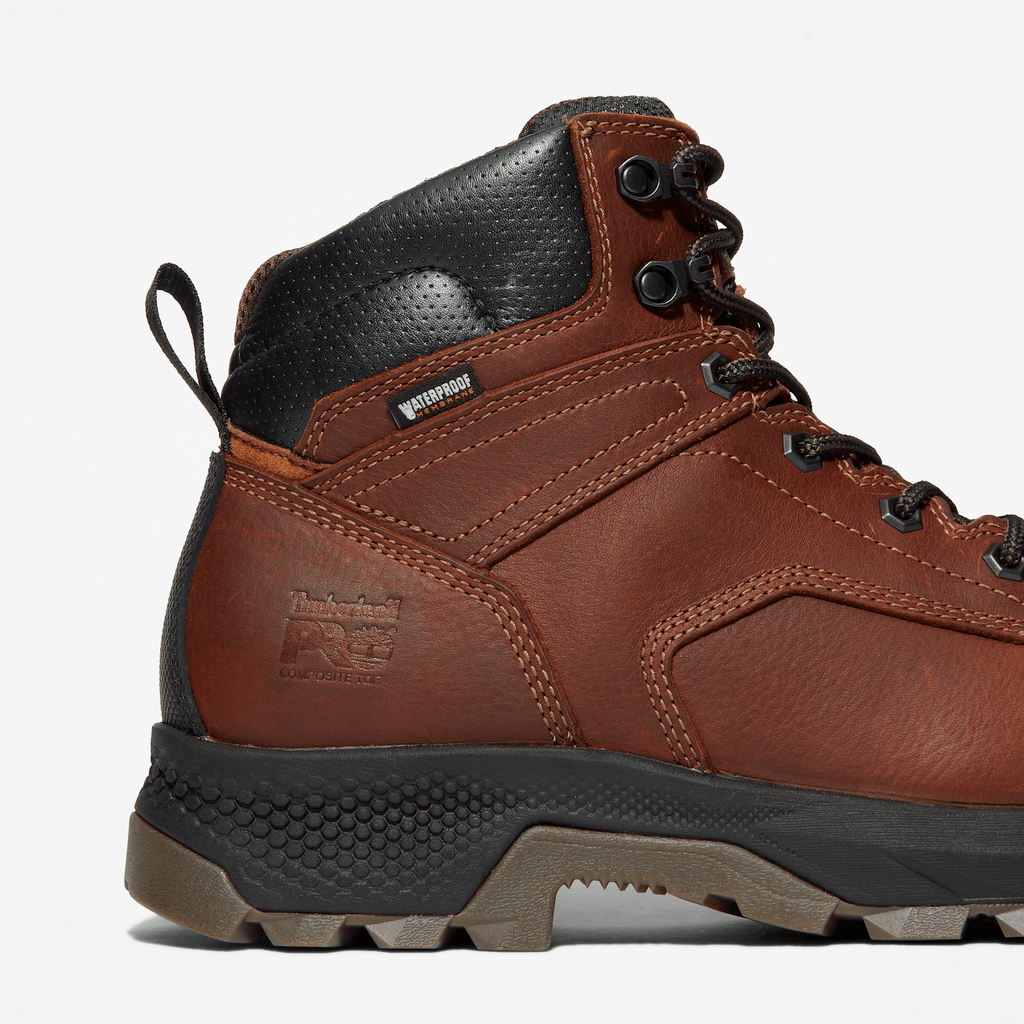 Mens Timberland PRO TiTAN EV 6 Waterproof CompToe Work Boot TBL Teak Brown ALT7