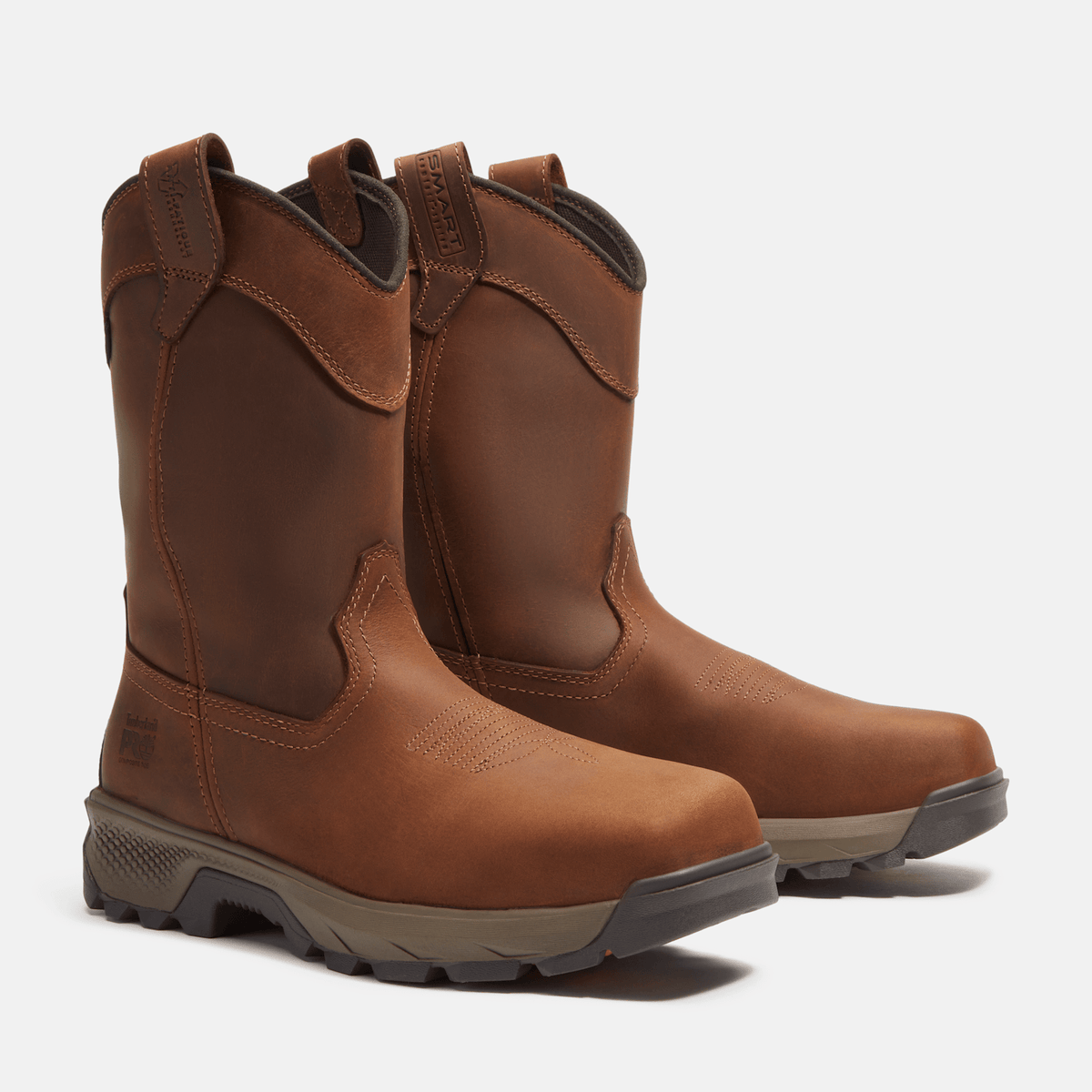 Mens Timberland PRO TiTAN EV PullOn Composite Toe Waterproof Work Boot TBL Brown ALT4