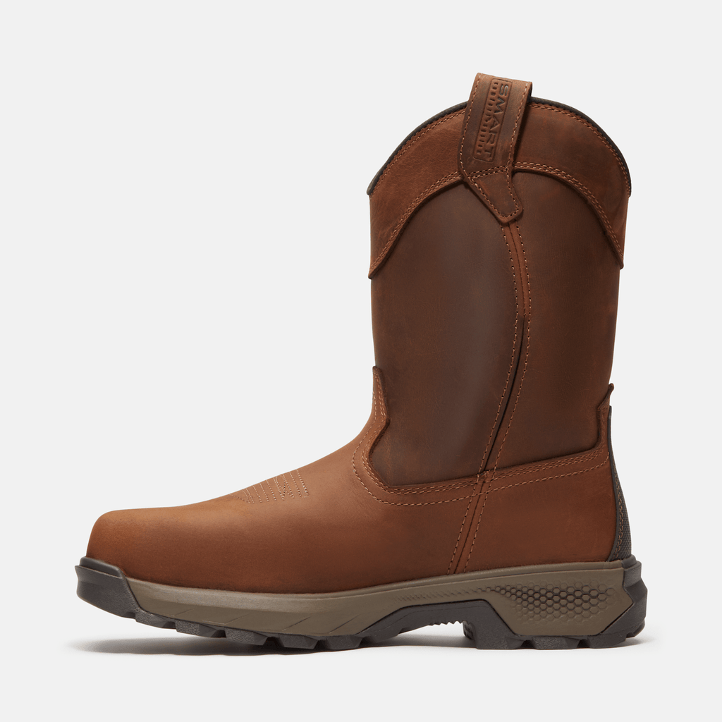 Mens Timberland PRO TiTAN EV PullOn Composite Toe Waterproof Work Boot TBL Brown ALT6