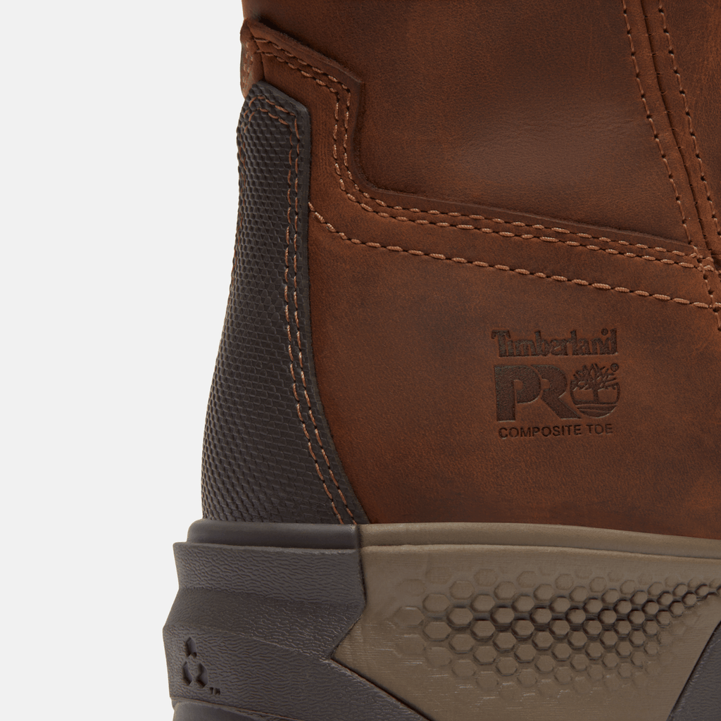 Mens Timberland PRO TiTAN EV PullOn Composite Toe Waterproof Work Boot TBL Brown ALT7