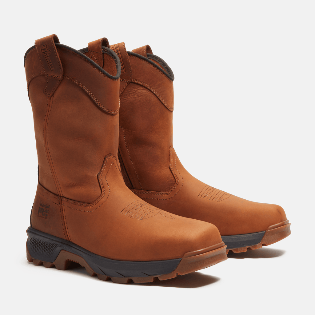 Mens Timberland PRO TiTAN EV PullOn Composite Toe Work Boot TBL Brown ALT4