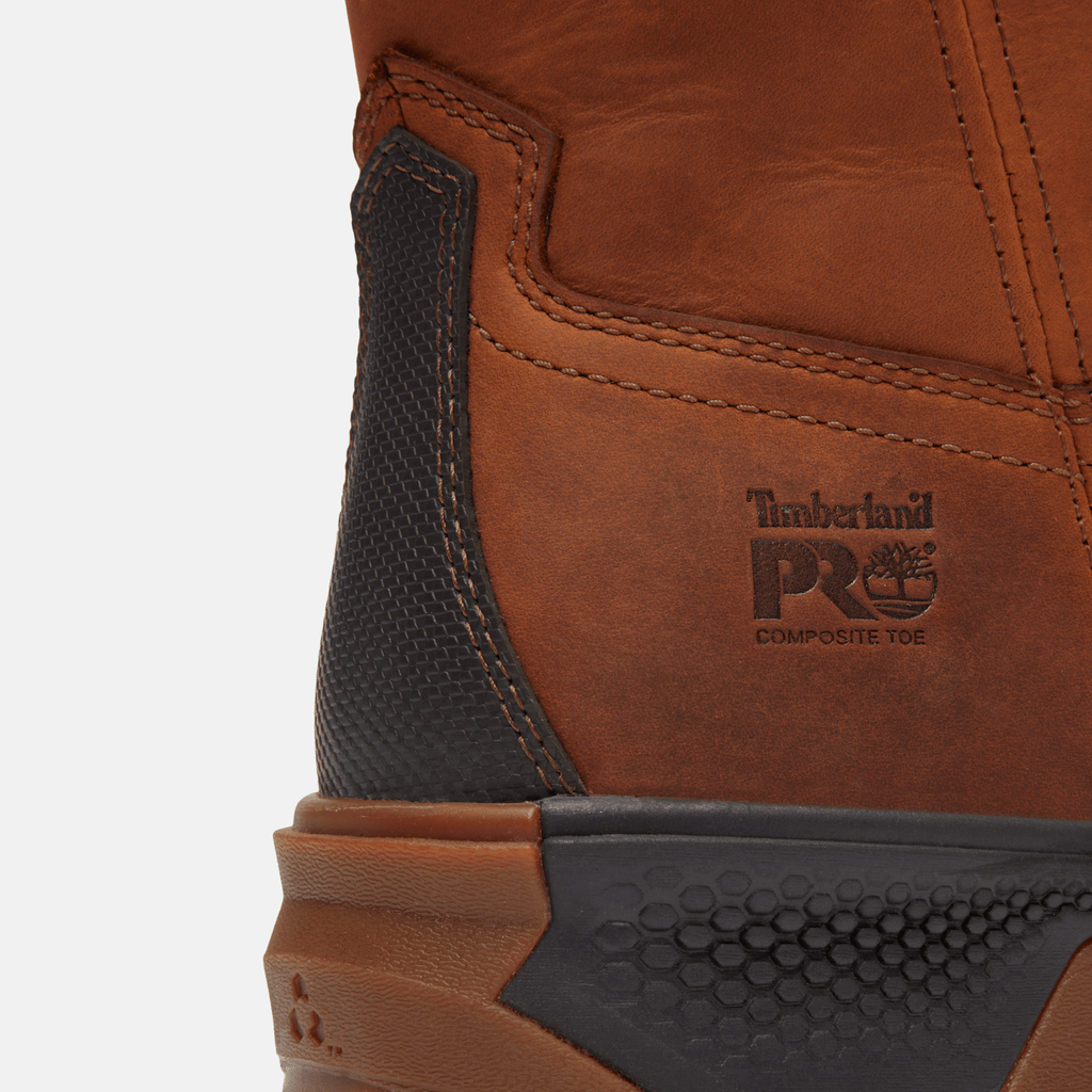 Mens Timberland PRO TiTAN EV PullOn Composite Toe Work Boot TBL Brown ALT7