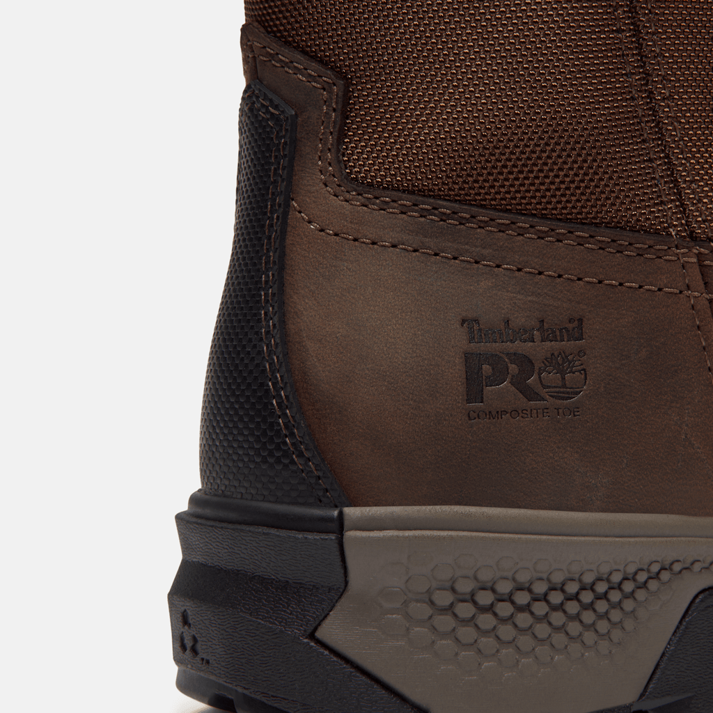 Mens Timberland PRO TiTAN EV PullOn Composite Toe Work Boot TBL Dark Brown FullGrain ALT7